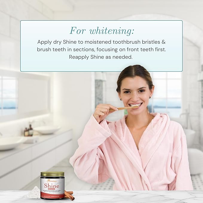 Shine Remineralizing Tooth Powder with Hydroxyapatite, Made in The USA, Flouride Free Tooth Repair, Natural Teeth Whitening Powder, Teeth Polish & Stain Remover, Cinnamon-Ruum Studio Home