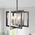 ANKYLHUA Black Nickel Chandelier,6-Lights Ceiling Light Fixture E12,Adjustable Hight Pendant Lights Kitchen Island,Chandeliers for Dining Room Bedroom,Entryway,Foyer-Ruum Studio Home