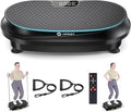 Curved Vibration Plate Exercise Machine, Vibrating Plate 400 lbs Capacity with 9 Auto Modes and 120 Adjustable Speeds, Large LED Display, Touch and Remote Control, Vibration Platform for Home-Ruum Studio Home