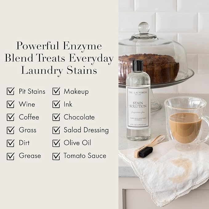The Laundress Stain Solution, Laundry Stain Treatment, Stain Remover for Makeup, Red Wine, Coffee, Grass, & More, 16 Fl Oz-Ruum Studio Home