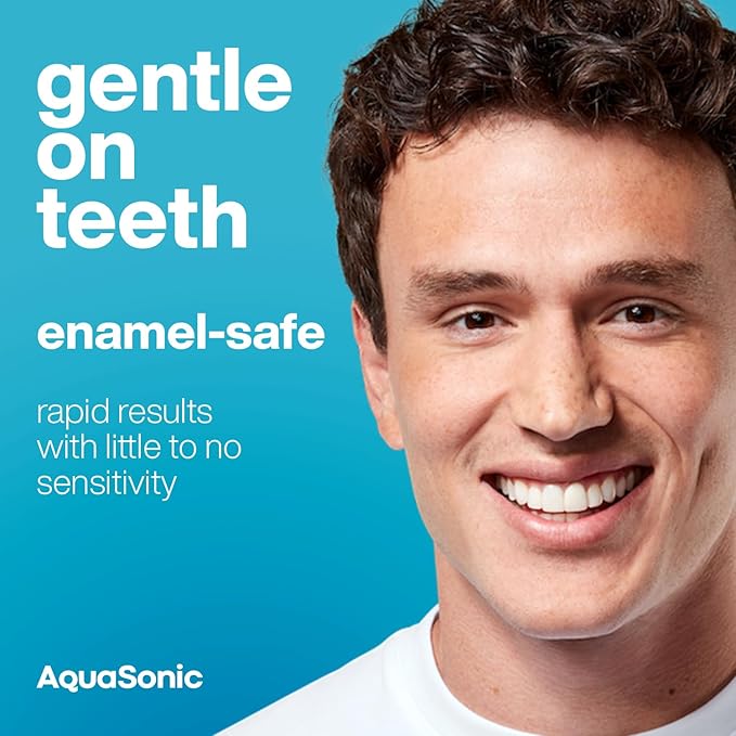 AquaSonic Professional Teeth Whitening Strips - Enamel Safe Teeth Whitening with Hydrogen Peroxide - Easy to Use, Non-Slip, Affordable & Effective (Unflavored)-Ruum Studio Home