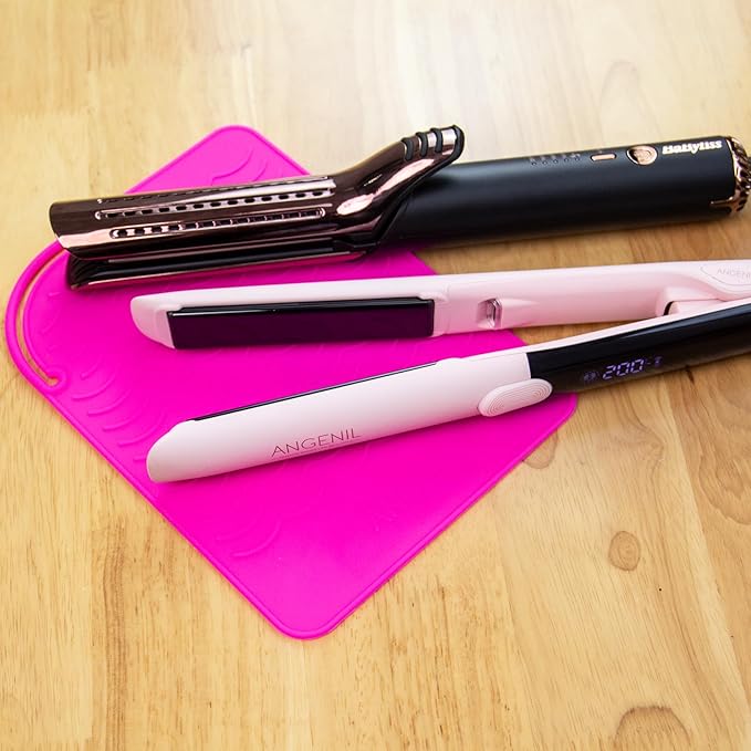 ANGENIL Heat-Resistant Silicone Mat for Hair Irons, 9 x 6.5 inch, Protecting Your Counter Safely-Ruum Studio Home