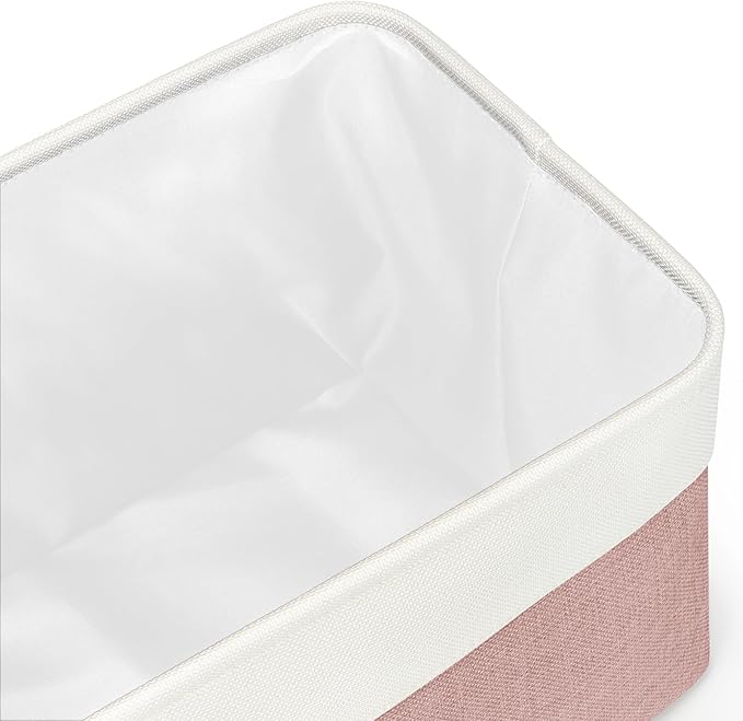 Kntiwiwo Foldable Storage Bins 15" x 10" x 9.5" Fabric Storage Basket Cube with Handles Large Linen Closet Organizer Bins for Organizing Shelf Home, Set of 3, Pink-Ruum Studio Home