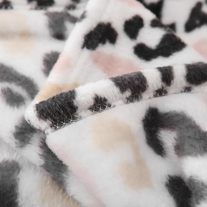 MERRYLIFE Pink Cheetah Throw Blanket Decorative Fleece Throw | Ultra-Plush Colorful | Couch Blanket Travel Lap | Home Gift Use(50" 60",Pink Cheeath)-Ruum Studio Home