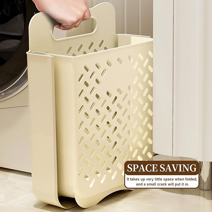 Laundry Basket Hamper,Hanging Wall Collapsible Laundry with Handle,Space-Saving Foldable Storage Dirty Washer Organizer Bin Multi-function Container Waterproof Durable,Set of 2(XL&M)-Ruum Studio Home