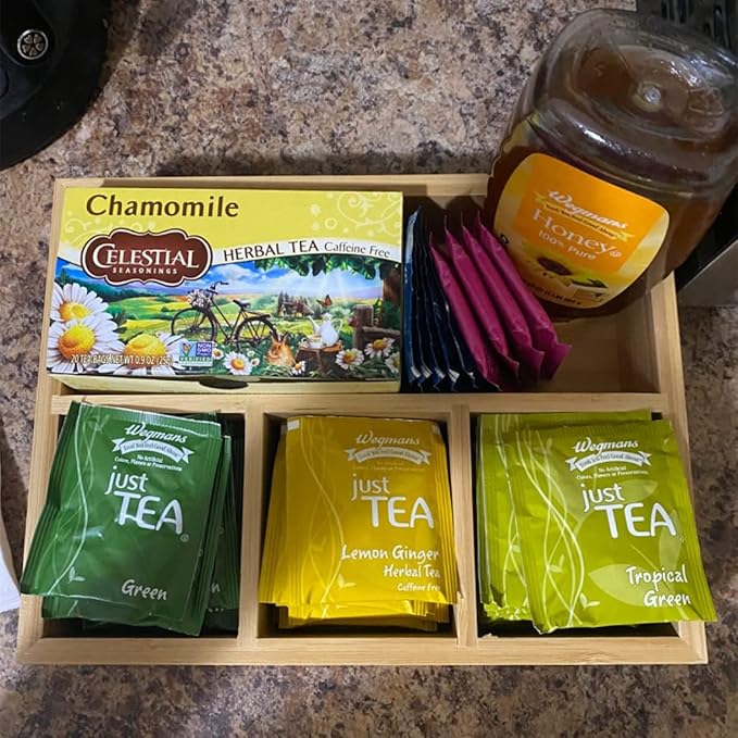 Tea Bag Holder and Storage Organizer - Sugar Packet and Coffee Station Condiment Organizer-Ruum Studio Home