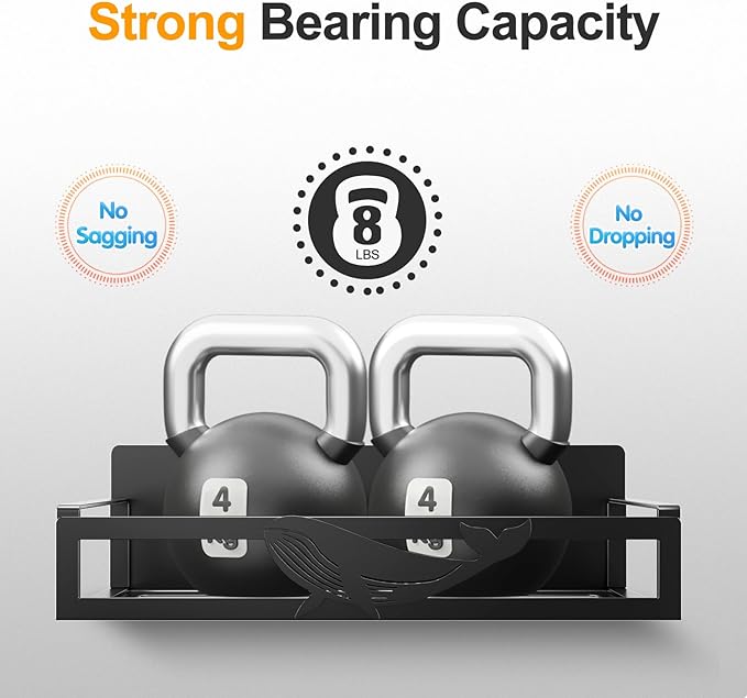 Magnetic Spice Rack for Refrigerator, 2-Pack Metal Spice Organizer for Kitchen Storage Organization, Magnetic Shelf for Fridge Space Saving Seasoning Organizer, Black-Ruum Studio Home