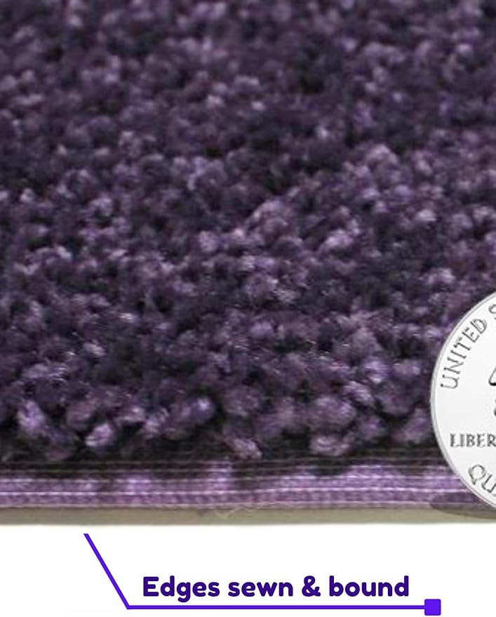 KOECKRITZ Soft and Colorful Kids Classroom Area Rugs (Passes Flammability Pill Test) Many Sizes and Bright Colors to Select from (3' Round, Eggplant)-Ruum Studio Home