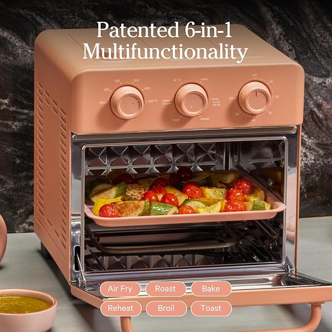 Our Place Wonder Oven | 6-in-1 Air Fryer & Toaster Oven with Steam Infusion | Compact, Countertop Friendly, Fast Preheat, Multifunctional | Air Fry, Toast, Roast, Bake, Reheat & Broil | Spice-Ruum Studio Home
