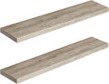 HOOBRO Floating Shelves for Wall, Wall Mounted Shelf Set of 2, 39.4" Hanging Shelf with Invisible Brackets, for Wall in Bathroom, Bedroom, Toilet, Kitchen, Livingroom, Office, Greige BG100BJP201-Ruum Studio Home