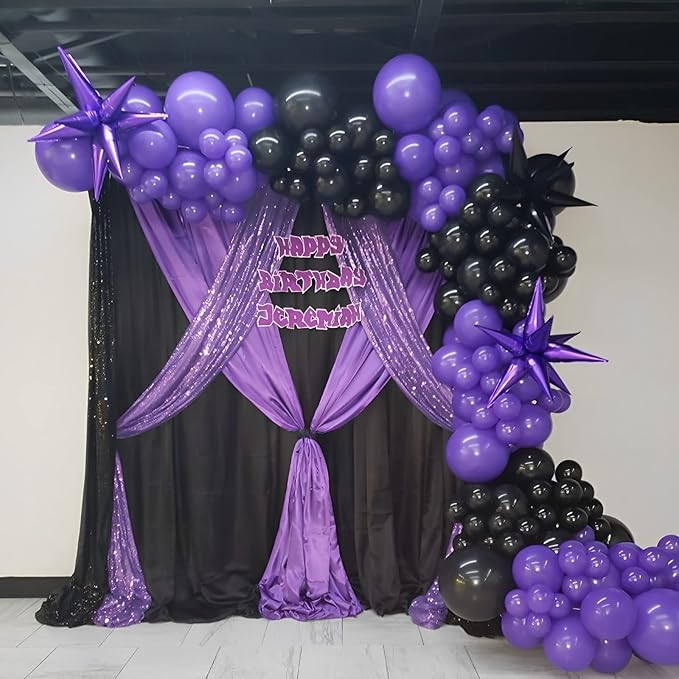 130pcs Purple Balloons Different Sizes 18" 12" 10" 5" Party Latex Balloons for Birthday Baby Shower Halloween Wedding Valentine's Day Party Bachelorette Decorations-Ruum Studio Home
