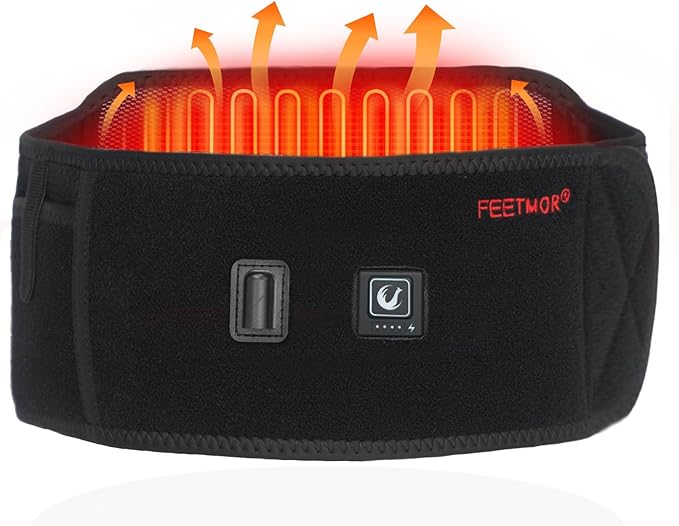 Heated Waist Belt - Cordless Heating Pad for Back Pain Relief Lower Back Electrical Heating Rechargeable Battery Powered-Ruum Studio Home