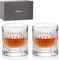 KAMMAK Whiskey Glass Set of 2, 7.05oz Old Fashioned wine Glass for Scotch, Cocktails, Rum, Vodka in Bar And Party Gifts for Men, Whisky Lovers, Wedding, Anniversary, Birthday-Ruum Studio Home