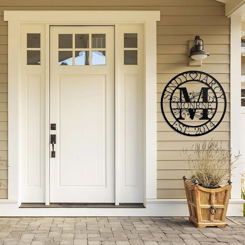 Custom Metal Sign | Personalized Family Name Sign | Monogram Wall Decor | Metal Name Sign| Split Letter Name | Anniversary Wedding Gifts| Custom Outdoor Signs | Metal Wall Art | Couple Gift-Ruum Studio Home