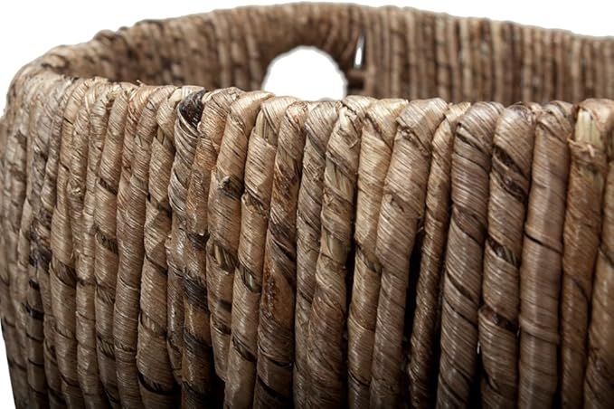 KOUBOO Madras Planter Basket, Plant Container, Tree Planter, Basket Front Door, Decorative Plants Pot, Woven Options for Every Space, Dark Brown, Large-Ruum Studio Home