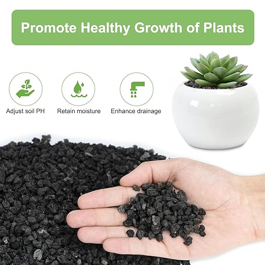 5 lbs Pebbles for Indoor Plants, Succulent, Cactus, 1/5 Inch Small Lava Rock for Plants Drainage, Natural Horticultural Volcanic Rock, Top-Dressing-Ruum Studio Home
