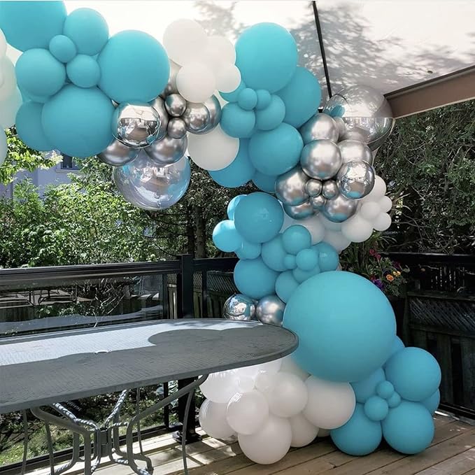 130pcs Teal Balloons Different Sizes 18" 12" 10" 5" Turquoise Blue Balloons for Boys Girls Baby Shower Wedding Anniversary Graduation Engagements Birthday Party Decorations-Ruum Studio Home