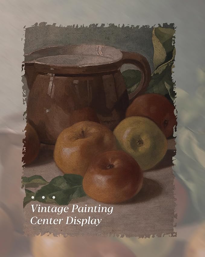 HUARCEY Gold Framed Vintage Wall Art for Living Room Harvest Apples Still Life Oil Painting Large Cottagecore Room Decor Picture Canvas Print Farmhouse Fruit Wall Decor Bedroom Kitchen Bathroom 24x36-Ruum Studio Home