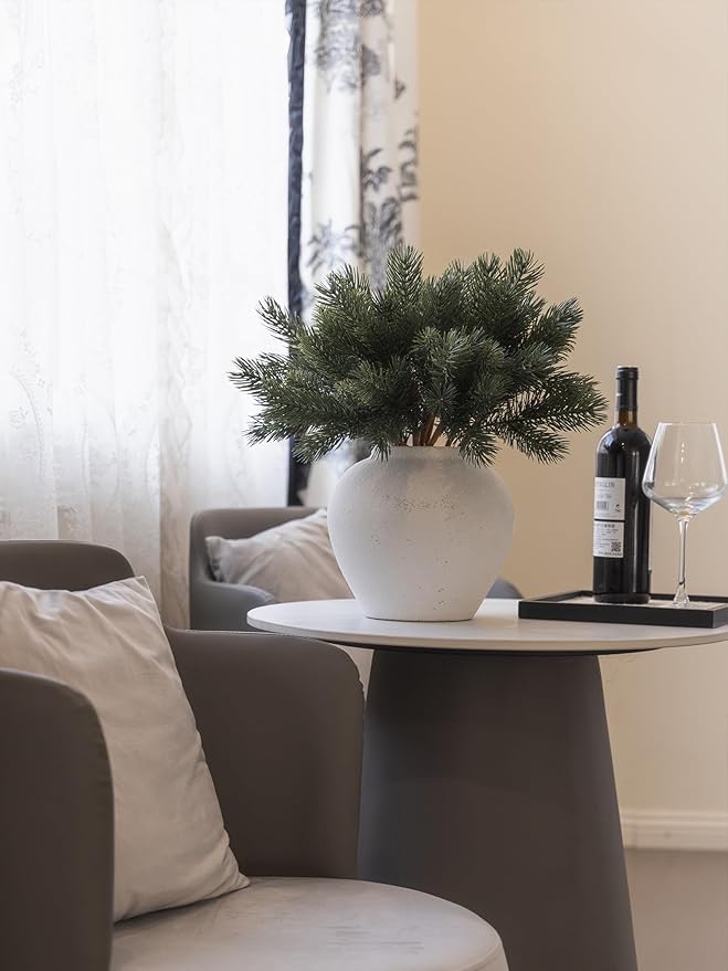 MISSPIN 12 Pcs 19.5 Inches Christmas Cedar Branches, Cedar Artificial Christmas DIY Crafts Faux Branches for Xmas Indoor Outdoor Home Decor-Ruum Studio Home