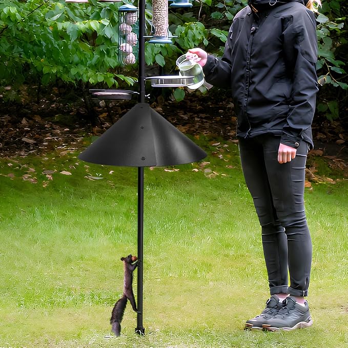 2 Pack Squirrel Baffle for Bird Feeder Pole，Keeps Squirrels Away from Bird Feeder Rods, (19 inch)-Ruum Studio Home