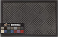 GORILLA GRIP 100% Waterproof All-Season WeatherMax Doormat, 60x24, US Designed Natural Rubber, Stain and Fade Resistant, Low Profile Indoor Outdoor Door Mats, Easy Clean Patio Mat, Gray Diamond-Ruum Studio Home