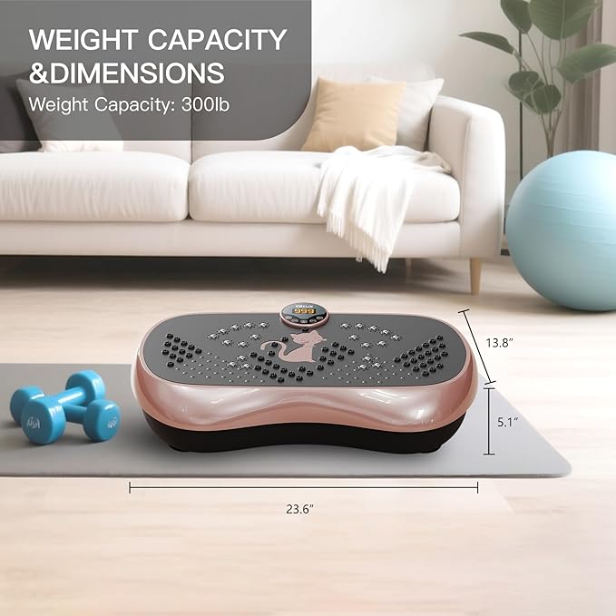 KRYLIX Vibration Plate Machine Exercise Platform for Whole Body Vibration Workout Weight Loss Lymphatic Drainage Fitness Platform Exercise Machine Vibrating Platform for Women Men-Ruum Studio Home