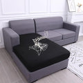 hyha Waterproof Sectional Couch Covers, Non Slip Sofa Couch Cushion Covers L Shape, Thick Stretch Jacquard Fabric, Washable Sofa Slipcovers with Elastic Bottom (1 Piece for Chaise, Black)-Ruum Studio Home