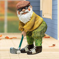 Elenon Golf Gnome Garden Statue Decorative, Adorable Flower Bed Decor Gnome Outdoor Decor, Funny Yard Patio Art Decor Dwarf Sculptures Table Ornament-Ruum Studio Home
