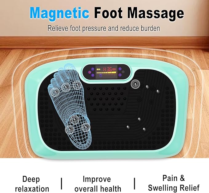 HOTWAVE Vibration Plate Exercise Machine for Lymphatic Drainage, Power Vibrating Plates Platform for Weight Loss - Whole Body Shaker Vibration Plate Machine Home Gym Shaping Fitness Workout-Ruum Studio Home