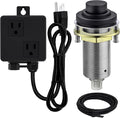 SinkTop Air Switch Kit (Long Full Brass Button) for Disposal, Dual Outlet, (Matte Black)-Ruum Studio Home