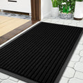 Yimobra Front Door Mat Outdoor Indoor Entrance, 100% Waterproof All-Season All Weather Doormat, Welcome Matt Outside Entry, Non Slip, Low Profile, Heavy Duty Patio Porch Floor Mats,36 x 17,Black-Ruum Studio Home