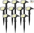 Fabrito 72 LEDs Solar Spot Lights Outdoor Waterproof, 3 Modes Landscape Spotlights, Dusk to Dawn Solar Powered Flood Wall Lights for Outside, Solar Garden Lights for Yard Porch 10 Pack (Cool White)-Ruum Studio Home