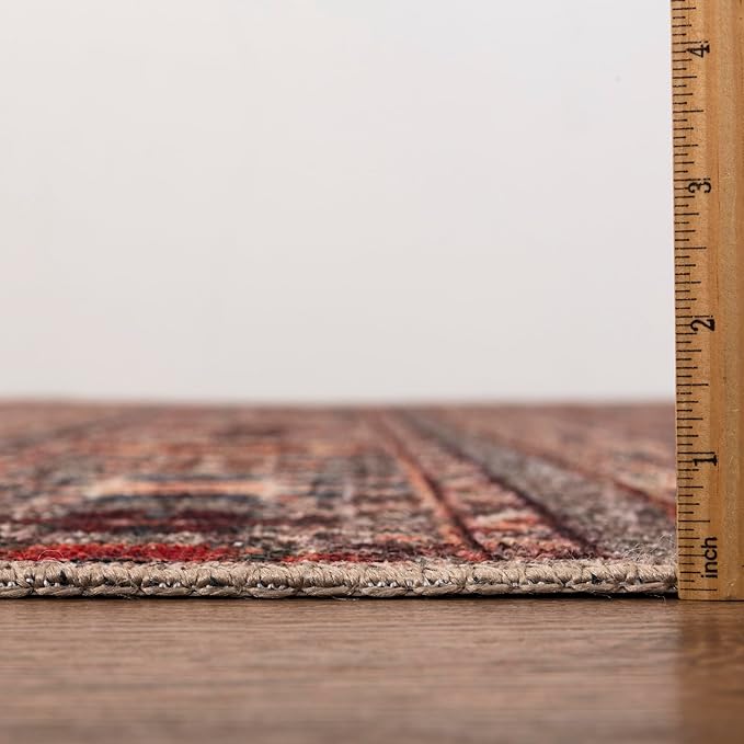 Keen Home Design 3x5 Rug - Machine Washable Entry Rug with Non-Slip Backing, Ideal for Enteryway, Kitchen, Bathroom, Laundry Room - Vintage, Easy Clean, Durable, Low Pile Rug - (3' x 5')-Ruum Studio Home