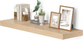 10 inches Deep Floating Shelves 36 inch Long, Single Wall Shelves Heavy Duty 70 lbs for Bedroom, Bathroom, Living Room, Kitchen, Office, Modern Shelf Home Decor, Set of 1, Oak-Ruum Studio Home