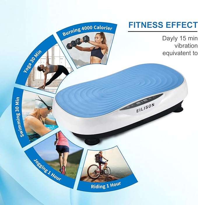 EILISON Glory Vibration Plate Exercise Machine - Whole Body Workout Vibration Fitness Platform Equipment for Home & Travel Workout, Weight Loss, Toning & Wellness-Ruum Studio Home