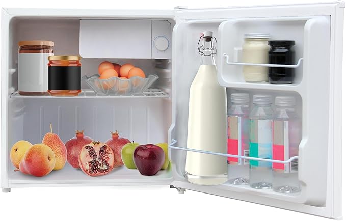FRIGIDAIRE EFR107-WHITE, Mini Fridge for Dorm with White Board & Small Ice Freezer 1.6 Cu Ft Compact Refrigerator, White-Ruum Studio Home