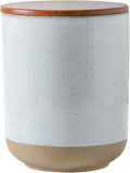 Hasense Ceramic Canister with Airtight Lid for Kitchen Counter, 80 Ounce Large Ceramic Food Storage Jar with Seal Ring for Serving Flour, Grain, Cereal, Pasta, Coffee, Sugar and Tea, Greyish White-Ruum Studio Home