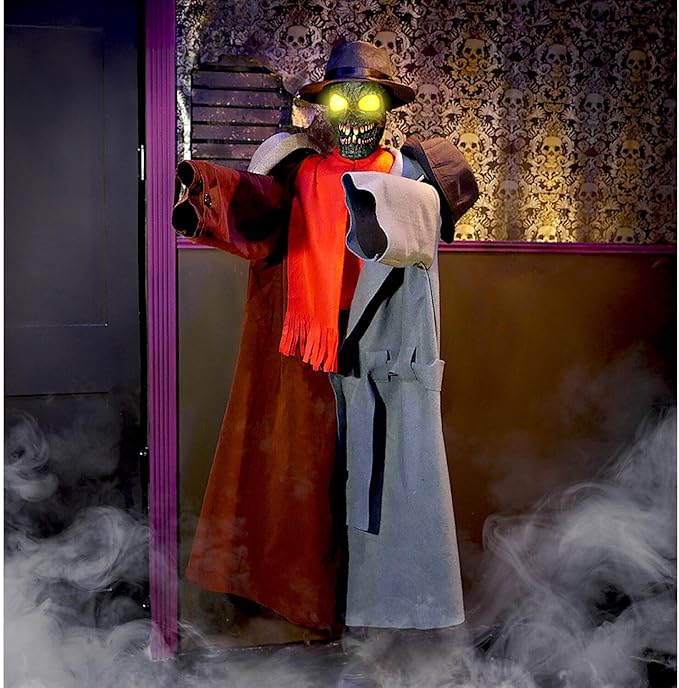 Haunted Hill Farm Life-Size Animatronic Coatrack Monster by Tekky Halloween Decoration with Motion-Activated Sounds-Ruum Studio Home