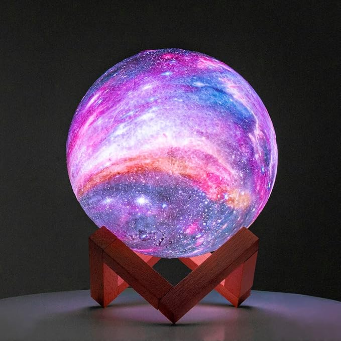 BRIGHTWORLD Moon Lamp Galaxy Lamp 5.9 inch 16 Colors LED 3D Moon Light, Remote & Touch Control Moon Night Light Gifts for Girls Boys Kids Women Birthday-Ruum Studio Home