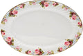 Lynns Paradise Philomena 14-Inch Oval Platter, Set of 2, Pink; Heavy Duty; Chip Resistant; Lead and Cadmium Free; Freezer to Oven Safe up to 500°F-Ruum Studio Home