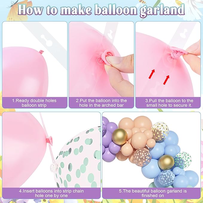 Amandir 164PCS Pastel Balloon Garland Kit, Rainbow Easter Unicorn Balloon Arch, Colorful Gold Confetti Balloons for Pastel Easter Baby Shower Wedding Ice Cream Mermaid Party Decorations Supplies-Ruum Studio Home