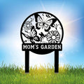 Personalized Butterfly Garden Metal Sign with Stake, Custom Address Plaque Yard Name Sign, Farmhouse Decorations-Ruum Studio Home
