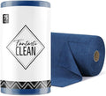 Fantasticlean Microfiber Cleaning Cloth Roll -75 Pack, Tear Away Microfiber Towels, 12" x 12", Reusable, Washable, Scratch Free, Ultra Absorbent Dish Rags for Car, Home, Garage or Shop (Navy Blue)-Ruum Studio Home