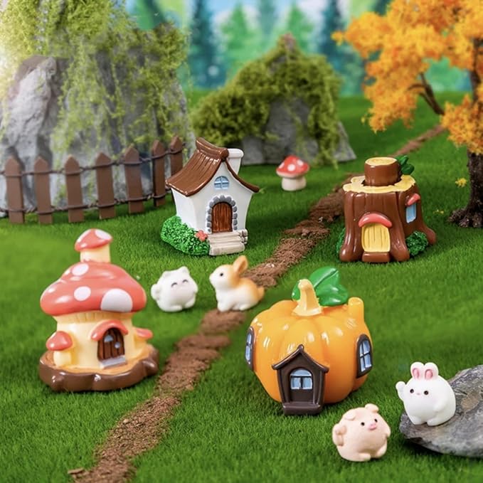 4 Packs 6 X 6 Inch Fake Grass Decor for Crafts, Artificial Grass for Dollhouse Miniature Ornament Projects, Model Turf Grass for DIY Fairy Garden Accessories and Decor Kit-Ruum Studio Home