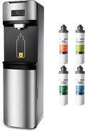 iSpring Bottleless Water Dispenser with Built-in 4-Stage Filtration, Hot/Cold/Room Temp, Self Cleaning, Stainless Steel, Model: DS4S-Ruum Studio Home