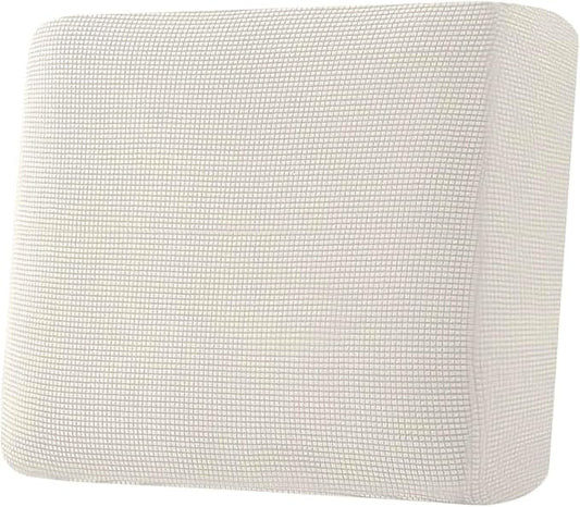 H.VERSAILTEX Super Stretch Individual Seat Cushion Covers Sofa Covers Couch Cushion Covers Slipcover Sets Thick Jacquard Textured Twill Fabric (1 Piece Chair Cushion Cover, Ivory)-Ruum Studio Home