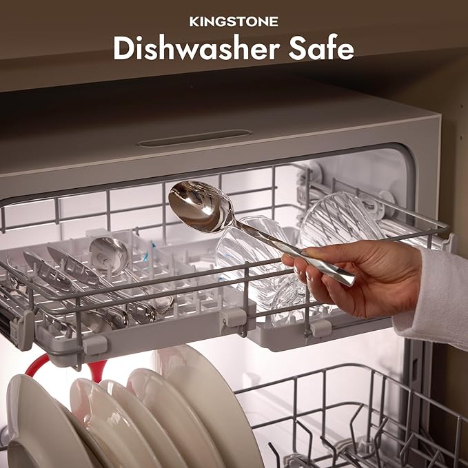 KINGSTONE Silverware Set, Luxury 60 Piece Flatware Set for 12, 18/10 Stainless Steel Cutlery Set with Diamond Cut Pattern for Kitchen, Home, Wedding, Party, Mirror Polished and Dishwasher Safe-Ruum Studio Home