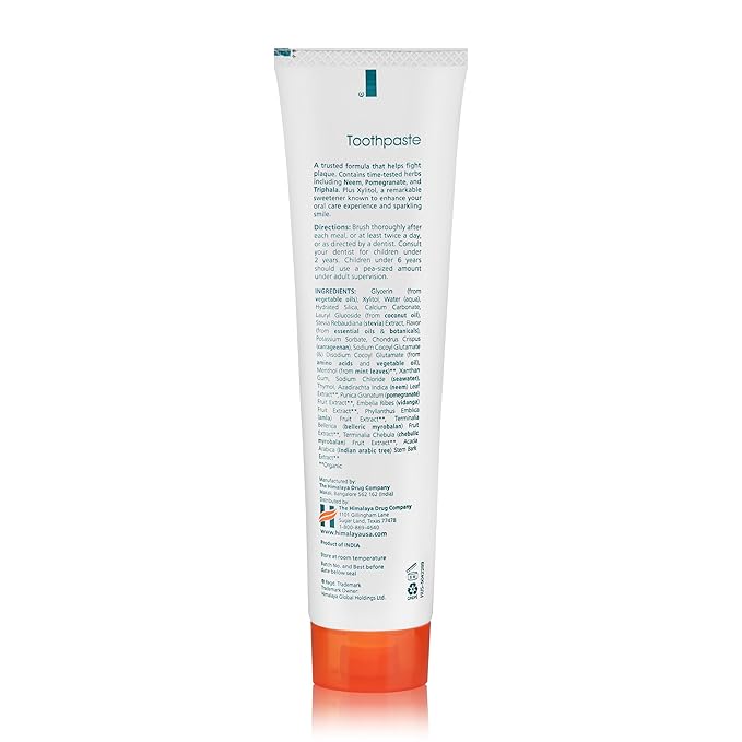 Himalaya Botanique Original Neem & Pomegranate Botanical Toothpaste, Fights Plaque, Brightens Teeth, Fluoride Free, No Artificial Flavors, SLS Free, Cruelty Free, Foaming, Mint Flavor, 5.29 Oz, 4 Pack-Ruum Studio Home