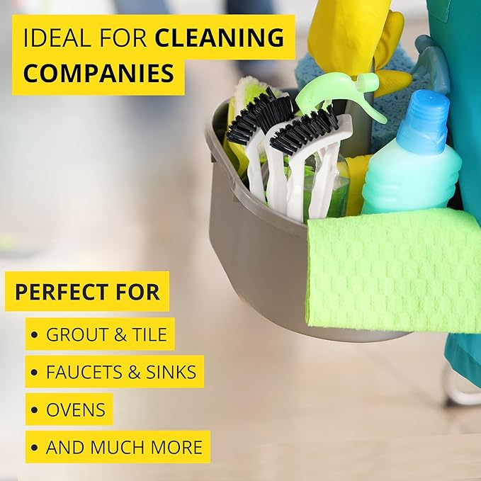 6-Pack Grout Cleaner Brush Scrub Set - Stiff Bristle Scrubbing & Detail Cleaning Brushes for Household Use on Bathtub, Shower, Kitchen, Tile Floors, Sink, Grooves, Window Tracks, Drains-Ruum Studio Home