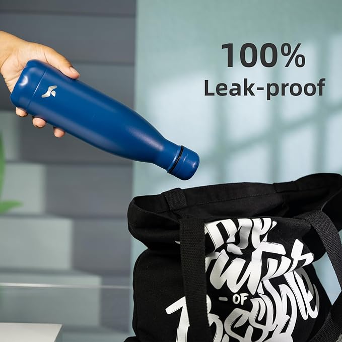 Insulated Water Bottles,12 oz Double Wall Stainless Steel Vacumm Metal Flask for Sports Travel,Blue-Ruum Studio Home